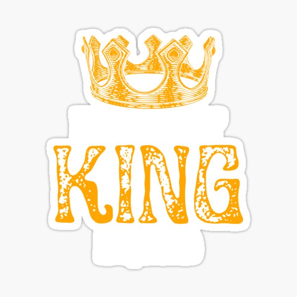 gold king crown Sticker