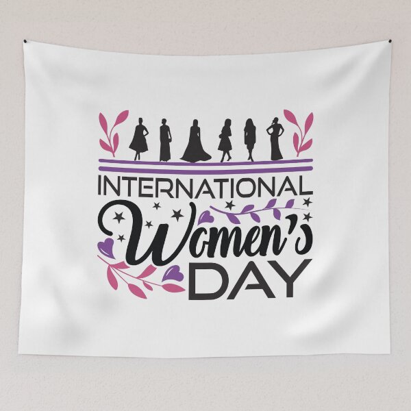 Aperçu de l'œuvre Happy Women's Day 8 mars, T-shirt femme de la communauté créée et vendue par podekom.