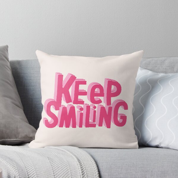 Aperçu de l'œuvre Libellé positif mignon et doux Gardez le sourire créée et vendue par Trianglegreen.