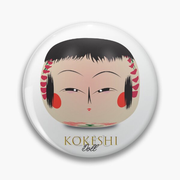 Item preview, Kokeshi Doll (こけし), Japanese Illustration, Kawai Traditional Talisman #01 designed and sold by Printyourspirit.