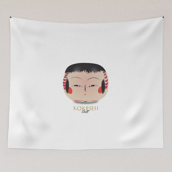Item preview, Kokeshi Doll (こけし), Japanese Illustration, Kawai Traditional Talisman #01 designed and sold by Printyourspirit.