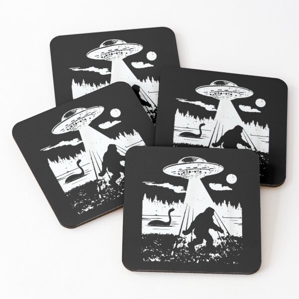 Item preview, Bigfoot UFO Abduction Funny Sasquatch Aliens Cryptozoology designed and sold by peachlovey.