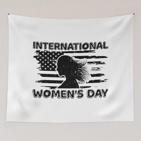 Aperçu de l'œuvre T-shirt femme Happy Women's Day 8 mars, États-Unis créée et vendue par podekom.