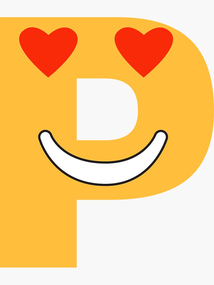 " Funny Custom Emoji Letter P" Sticker For Sale By HasnaaStore | Redbubble