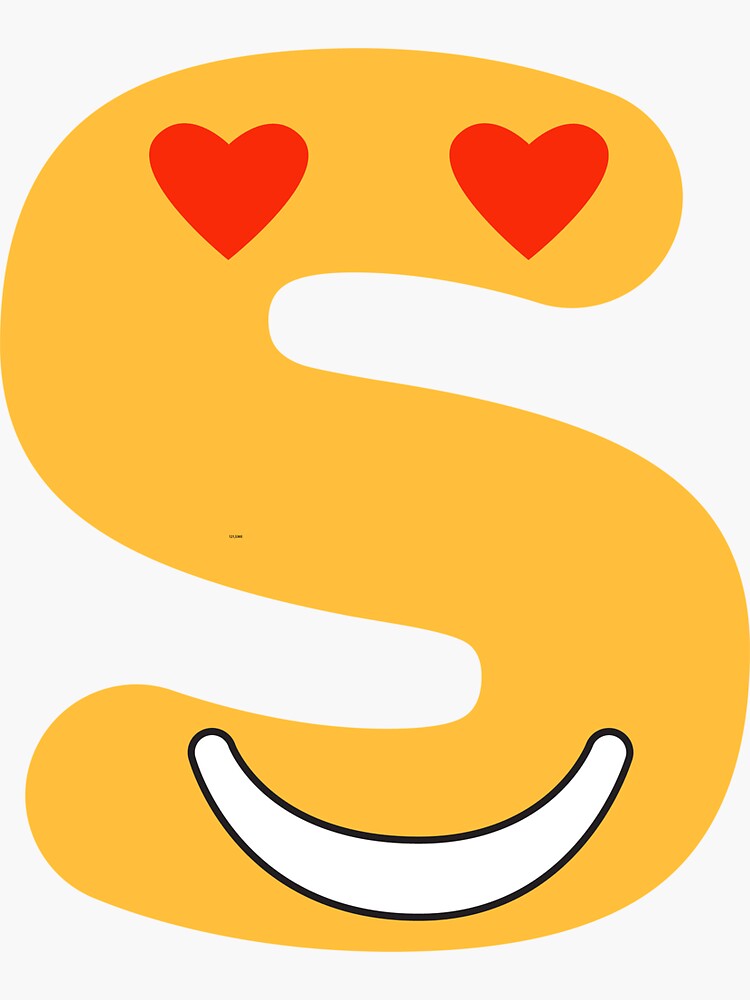 " Funny Custom Emoji Letter S" Sticker By HasnaaStore | Redbubble