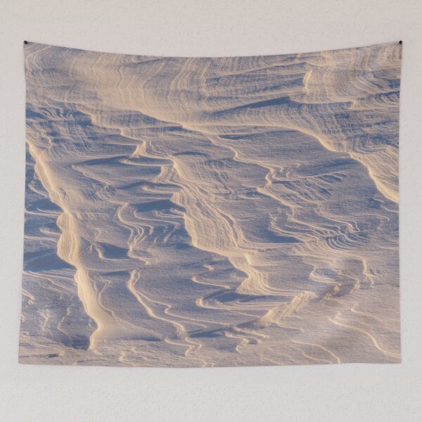 Item preview, Abstract Art by Nature - Wind Sculpted Snow Forms in Pale Blue and Gold designed and sold by Georgia Mizuleva.