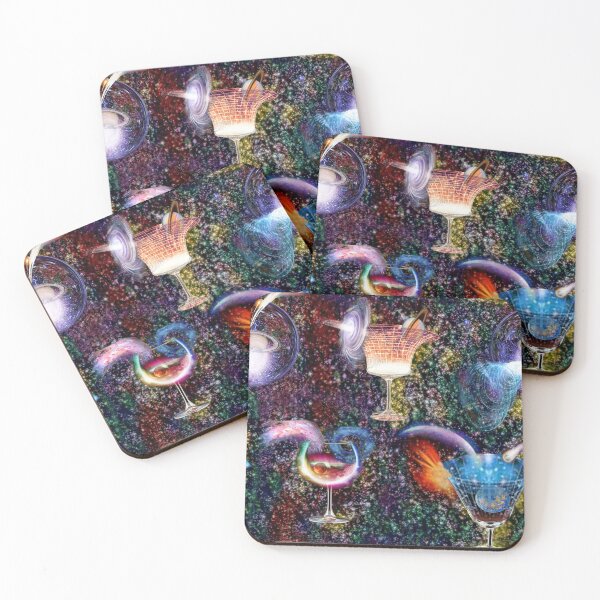 Item preview, cosmos, glasses, planets, wormholes, cocktail cosmos, surrealism designed and sold by Maria Mihailova.