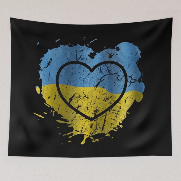 Item preview, Ukrainian Heart National Colors Ukraine Flag designed and sold by Dubbra.