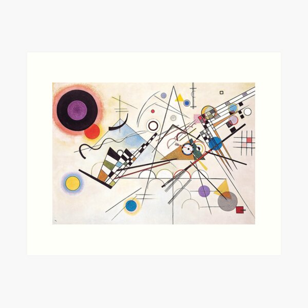 Item preview, Kandinsky - Composition 8, famous abstract painting poster designed and sold by NFA-ideas.