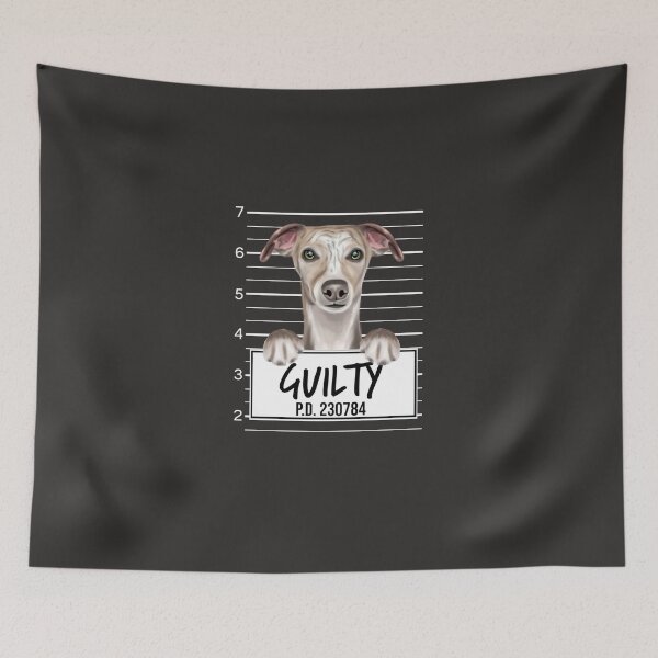 Item preview, Funny Whippet Mugshot Guilty Dog Sweatshirt designed and sold by MartinFuch.