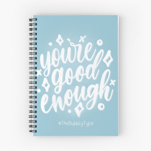 Item preview, You're Good Enough - Positive Quote BLUE designed and sold by TheBubblyType.