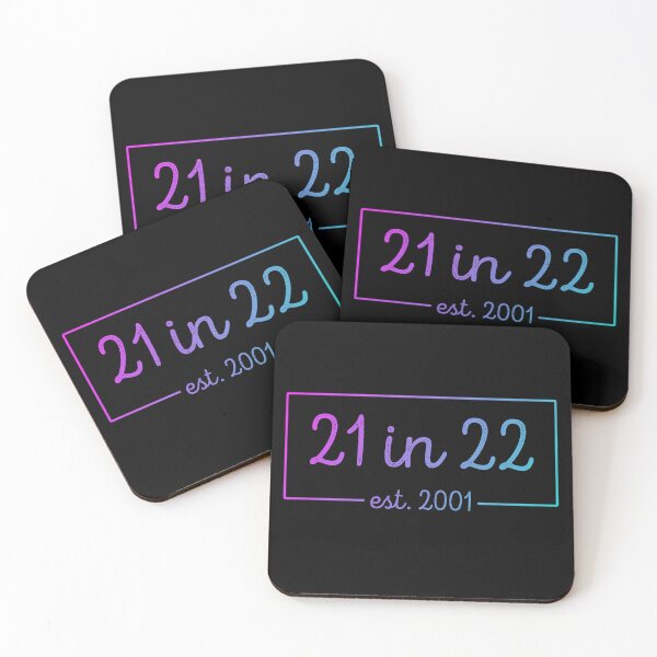 Item preview, 21 in 22 est 2001 Blue gradient | 21st Birthday | Turning 21 in 2022 | 21st Birthday Gift designed and sold by Violet Treasures.