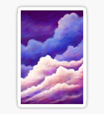 Dreamy Clouds in Blue Pink and Purple Sticker