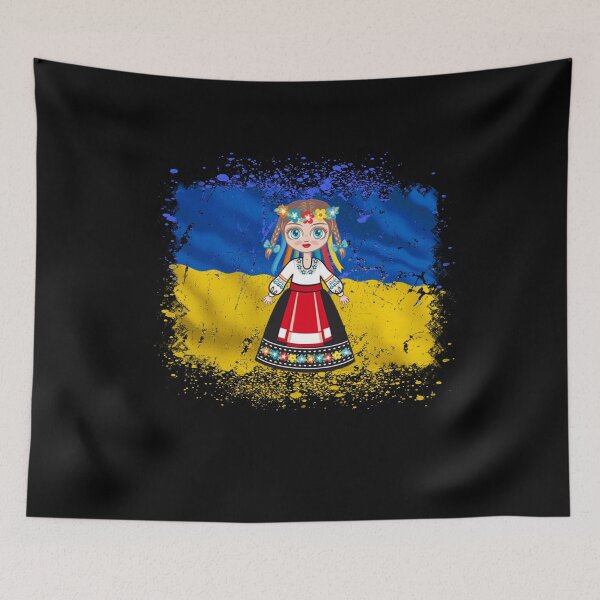 Item preview, Girl in Ukrainian National Dress Ukraine Flag designed and sold by Dubbra.