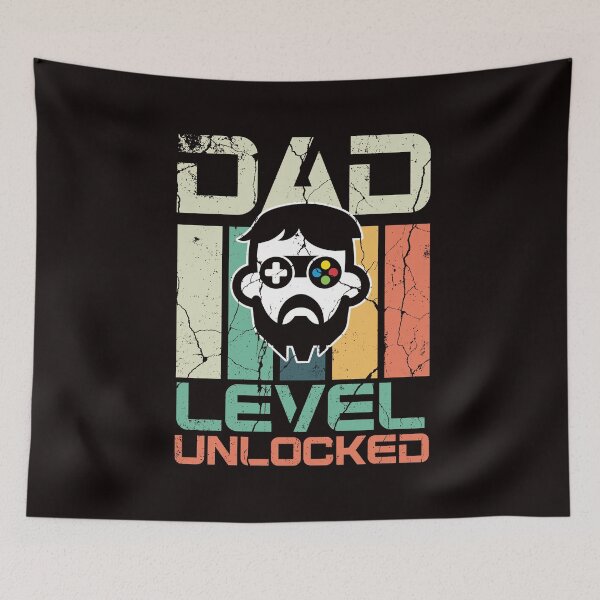 Item preview, Retro Dad Level Unlocked Daddy Gamer Newborn Children Father designed and sold by TomGiantDesigns.