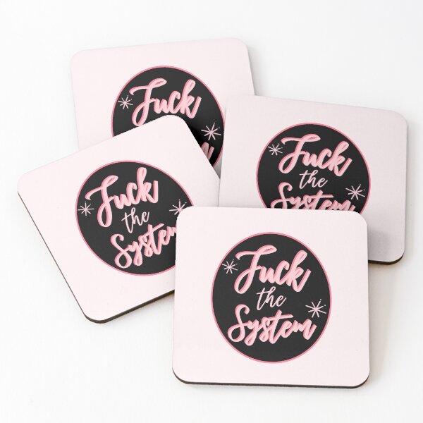 Item preview, F*ck the System, black and pink aesthetics designed and sold by Colorful-Inspo.