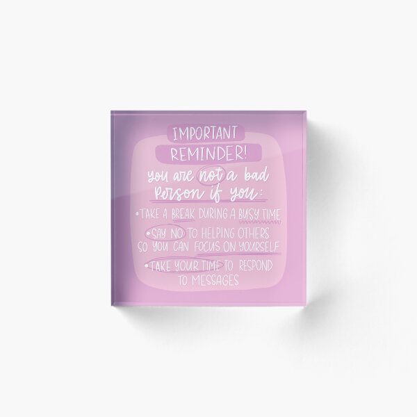 Item preview, Importante: No eres una mala persona - Recordatorios diarios - ROSA designed and sold by TheBubblyType.