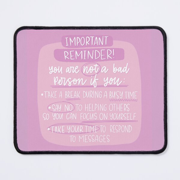 Item preview, Important: You are not a bad person - Daily Reminders - PINK designed and sold by TheBubblyType.