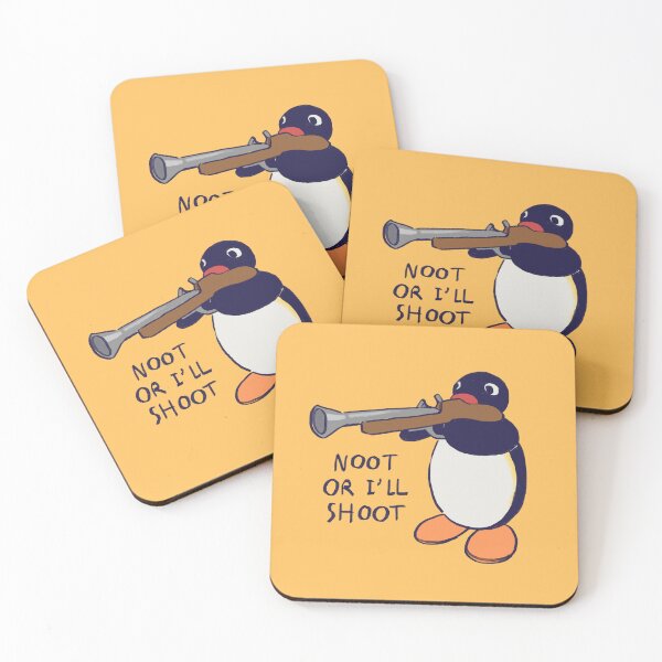 Item preview, I draw gun penguin meme / noot or i'll shoot text designed and sold by RansRoom.