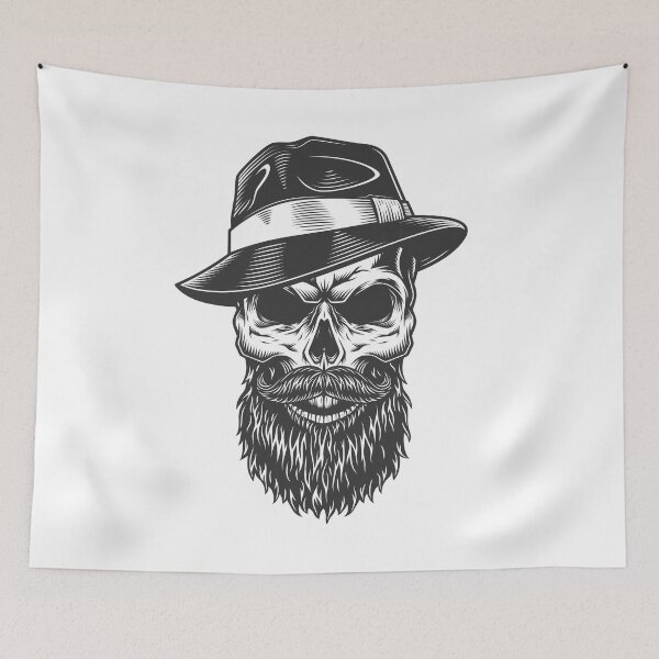 Item preview, Skull in the fedora hat Vector mens t shirt designed and sold by designsmaster99.