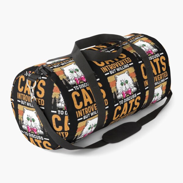 Item preview, Introverted but Willing to Discuss Cats designed and sold by GoZayaan.