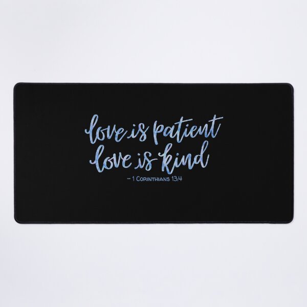 Item preview, Watercolor 1 Corinthians 13:4 - Blue designed and sold by amazingjoy.