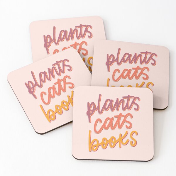 Item preview, Plants Cats Books - Quote designed and sold by TheBubblyType.