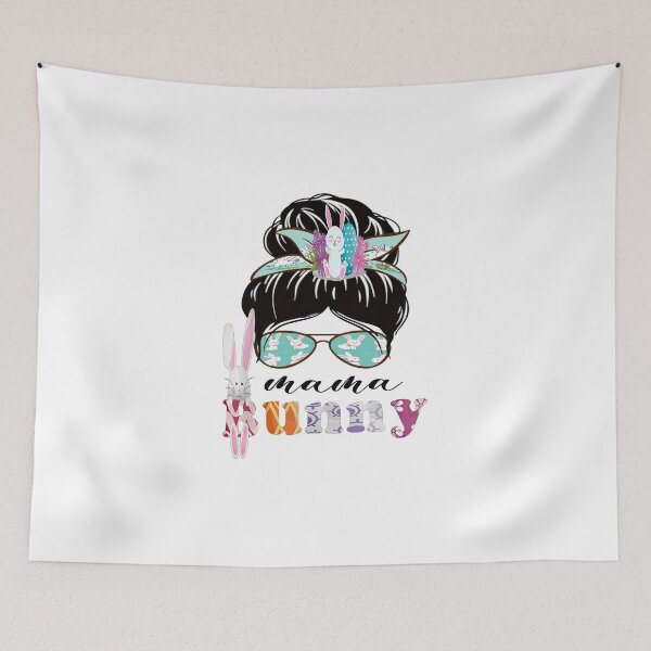 Item preview, Mama Bunny Messy Bun Happy Easter designed and sold by boyastore.