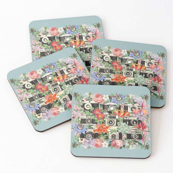 Item preview, Selection Of Retro Cameras, I Love Photography, Vintage Cameras And Beautiful Flowers designed and sold by TrulyEpoque.