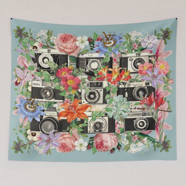 Item preview, Selection Of Retro Cameras, I Love Photography, Vintage Cameras And Beautiful Flowers designed and sold by TrulyEpoque.