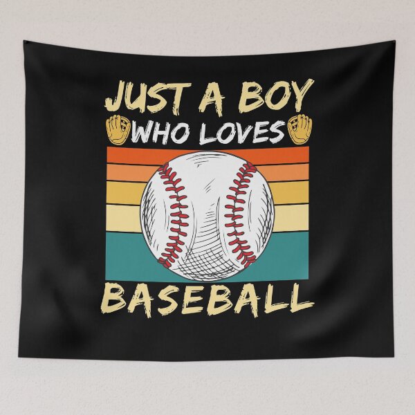 Item preview,  Just a boy who loves baseball  kawaii retro designed and sold by LittleArij.
