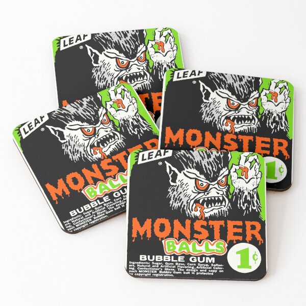Item preview, Monster Balls classic Leaf bubble gum designed and sold by HereticTees.
