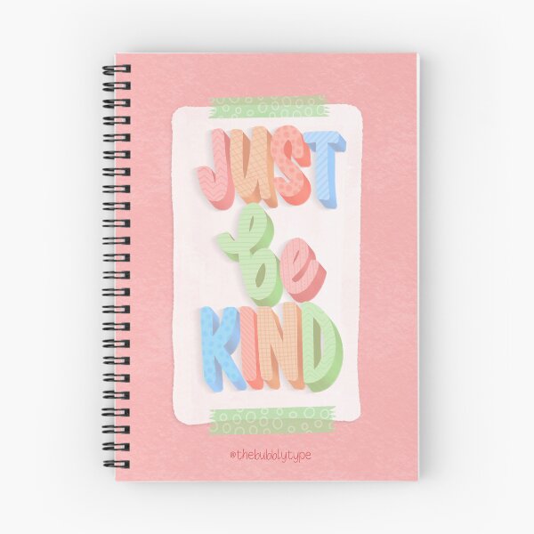 Item preview, Just Be Kind - Hand Lettered Quote PINK designed and sold by TheBubblyType.