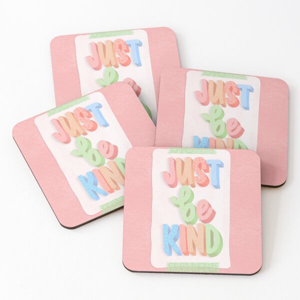 Item preview, Just Be Kind - Hand Lettered Quote PINK designed and sold by TheBubblyType.