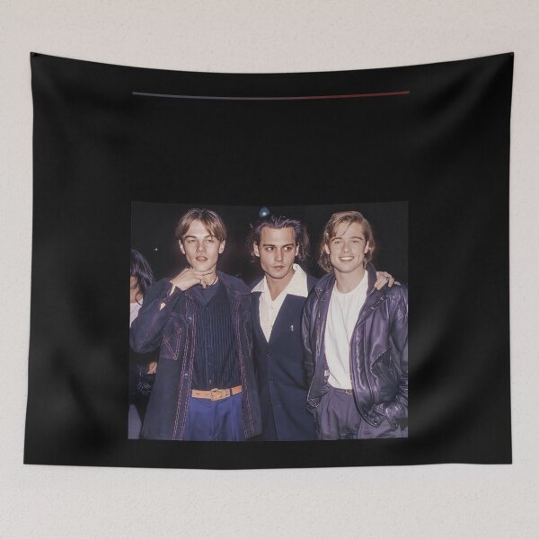 Item preview, Joven Leonardo Dicaprio, Brad Piti y Johnny Depp Póster designed and sold by sranje.