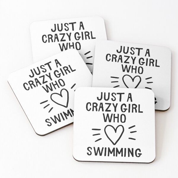 Item preview, Just a crazy girl who loves swimming designed and sold by TheGreenGoat.