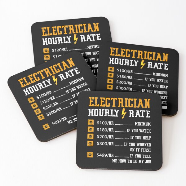 Item preview, Electrician Hourly Rate Funny Electrician designed and sold by SageTobias.
