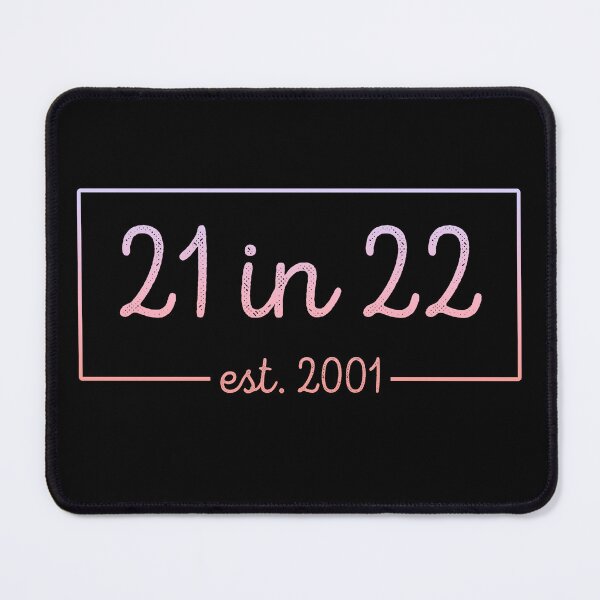 Item preview, 21 in 22 est 2001 Peach gradient | 21st Birthday | Turning 21 in 2022 | 21st Birthday Gift designed and sold by Violet Treasures.