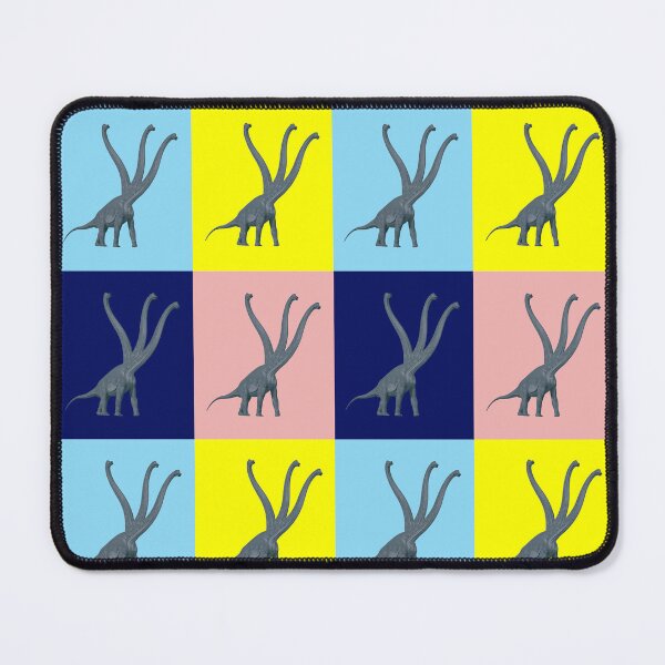 Item preview, Three-Necked Dinosaur Multicolor Pattern (black background) designed and sold by CosmicStory.