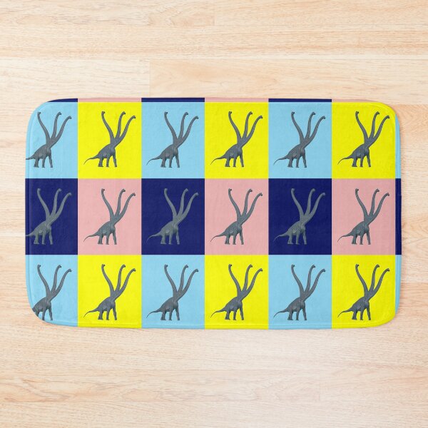 Item preview, Three-Necked Dinosaur Multicolor Pattern (black background) designed and sold by CosmicStory.