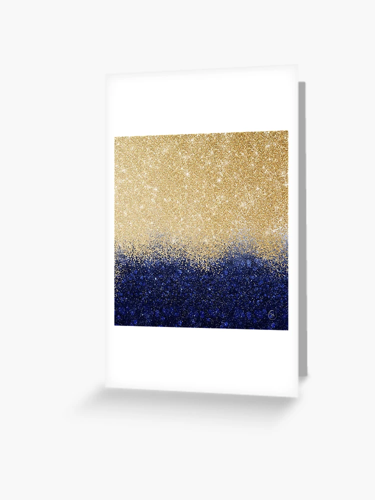 Gold Blue Glitter Ombre Luxury Design Greeting Card for Sale by  NdesignTrend