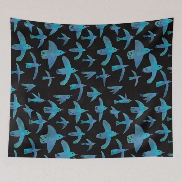 Item preview, Blue Birds Pattern designed and sold by PattenMonster.