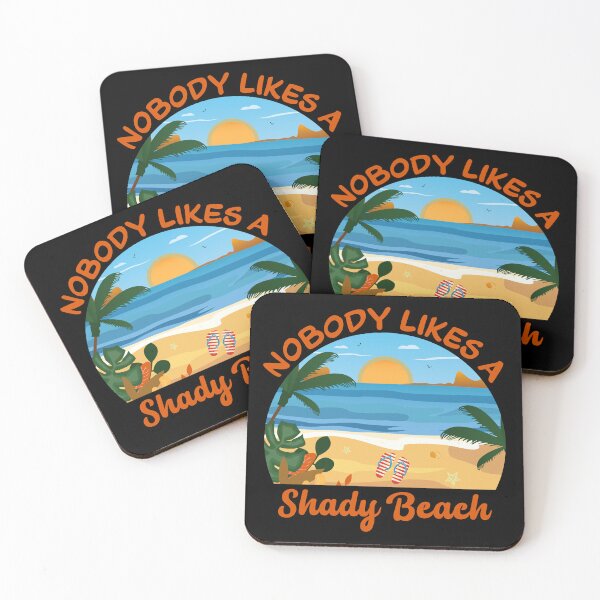 Item preview, Nobody likes a shady beach, beach funny ocean vacation, hawaiian palm trees, beach duty sunglasses, travelling lover designed and sold by SGS-.