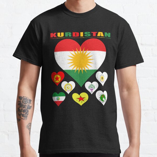 KURDISTAN-Flagge, kurdische Parteien Classic T-Shirt