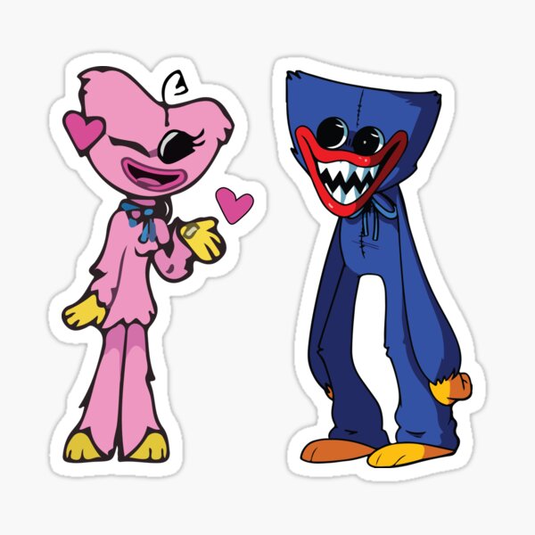 Huggy Wuggy And Kissy Missy Sticker By Spamton Funny Redbubble