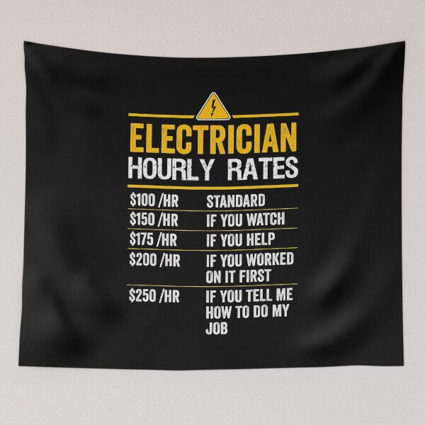 Item preview, Electrician Hourly Rates designed and sold by SageTobias.