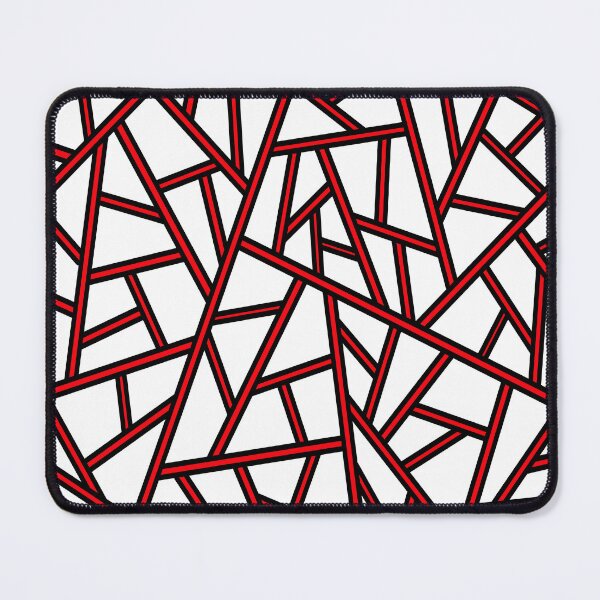 Item preview, Abstract geometric pattern - red and white. designed and sold by K.S ART.
