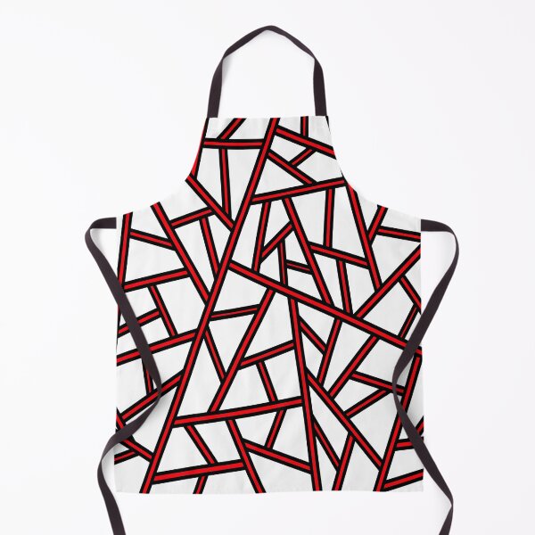 Item preview, Abstract geometric pattern - red and white. designed and sold by K.S ART.