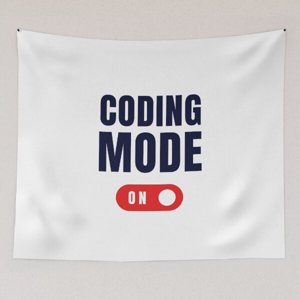 Item preview, Coding Mode On Funny Simple Design For Coder Programmers designed and sold by Nepaz-Designs.