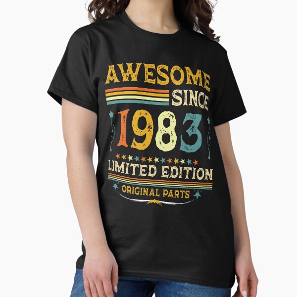 Vista previa del artículo con la obra «Impresionante desde 1983 Nacido en 1983 Ideas de regalos de cumpleaños», diseñado y vendido por NatalieMoses.